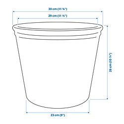 Measurement Illustration - KÖRSBÄRSBJÖRK plant pot