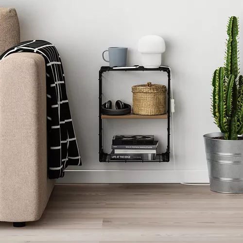 IKEA Puerto Rico - GULLHULT wall shelf, black/pine antique, 11 3