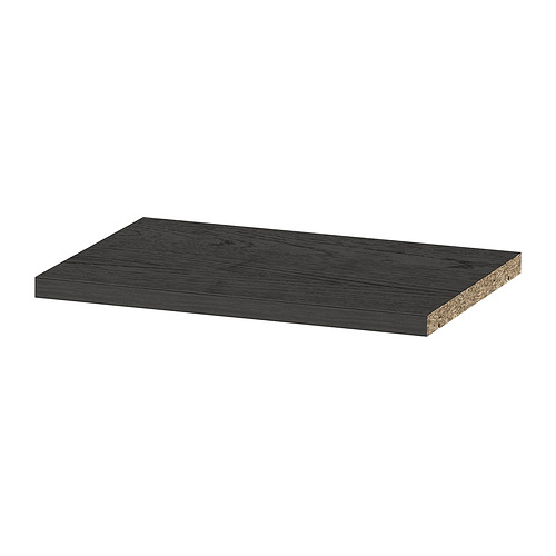 Estante rectangular negro, marca BILLY, material de madera.