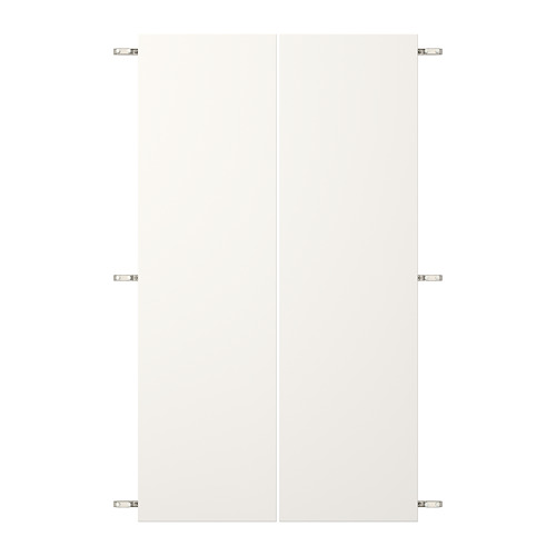 Puertas de armario VEDDINGE blancas con bisagras de níquel