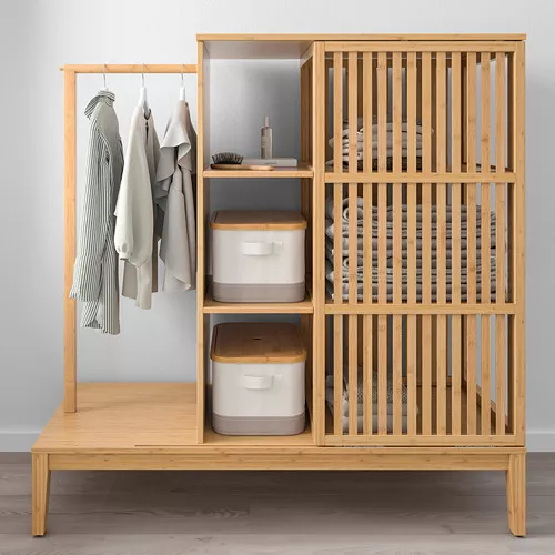 【即購入可】IKEA NORDKISA 組み立て済み IKEA Puerto Rico - NORDKISA open wardrobe with sliding door
