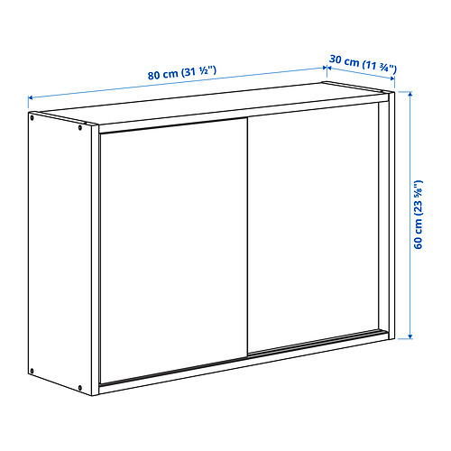 Ilustración con medidas del producto: IVAR.
