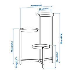 Measurement Illustration - OLIVBLAD plant stand