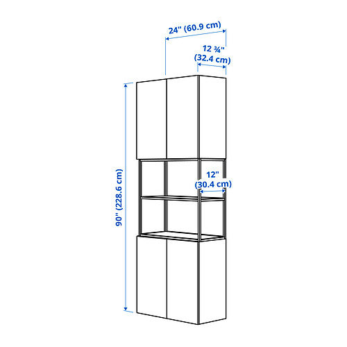 Measurement Illustration - ENHET storage combination