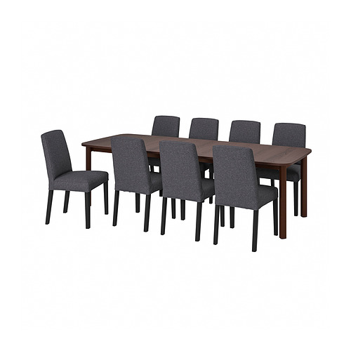 STRANDTORP / BERGMUND, Extendable dining table and 8 chairs. 1 of 10 open dialog
