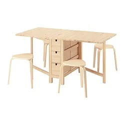 IKEA Puerto Rico - NORDEN/KYRRE drop leaf table and 4 stools, birch, 10 ...