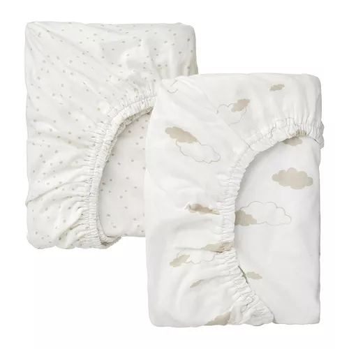 IKEA Puerto Rico ÄLSKVÄRD sábana ajustable cuna, nubes/puntos