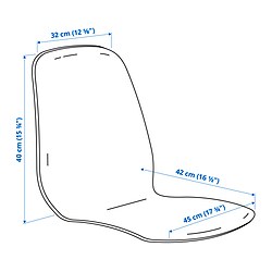 Ilustración de medidas - SKÅLSTA asiento