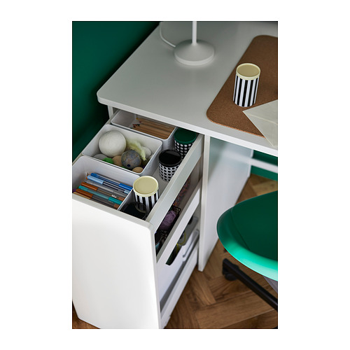 LÄRANDE, desk with pull-out storage unit 5 of 7 open dialog