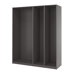 PAX, 2 wardrobe frames, Dark gray