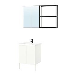 ENHET, bathroom, Anthracite / white