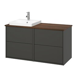 Current variation Dark grey / brown walnut effect