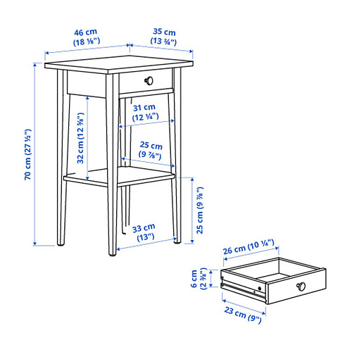 HEMNES, nightstand 7 of 8 open dialog