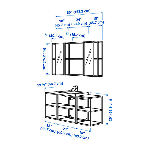 ENHET, Combinación muebles baño con grifo SALJEN,. 4 de 4 open dialog