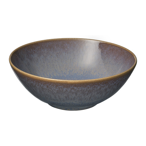 Cuenco FÄRGKLAR: azul, gres rústico, redondo, sencillo, aspecto artesanal.