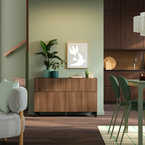 BESTÅ, comb almacenamiento+puertas/cajones. 3 de 4 open dialog