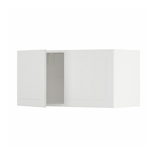 Un mueble de cocina METOD en color blanco con diseño de pantalla plana.
