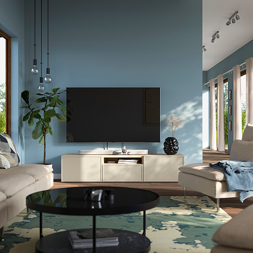 BESTÅ, TV bench with drawer runner, push-open. 3 of 7 open dialog