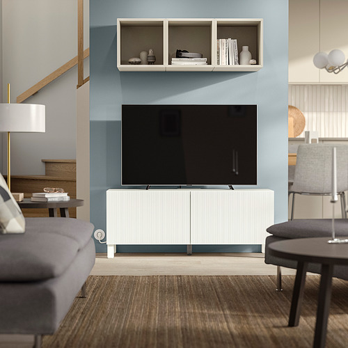 BESTÅ, TV bench with doors. 2 of 4 open dialog