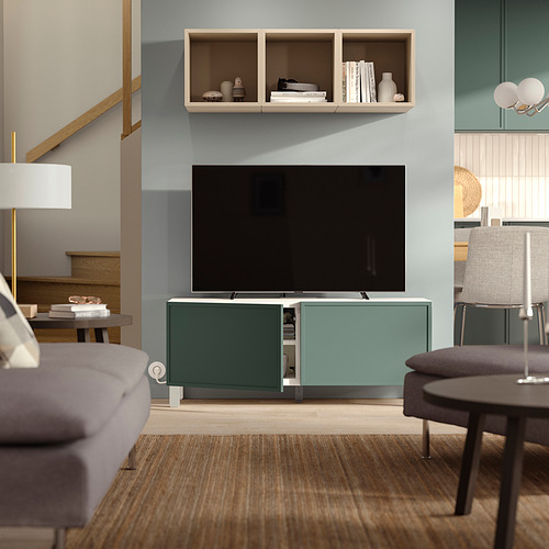 BESTÅ, TV bench with doors. 2 of 5 open dialog