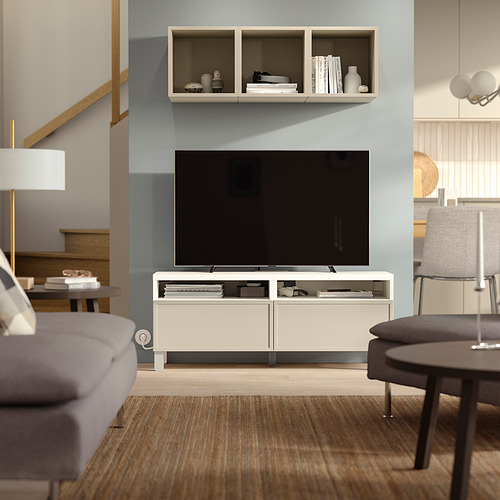 BESTÅ, TV bench with drawer runner, push-open. 2 of 6 open dialog