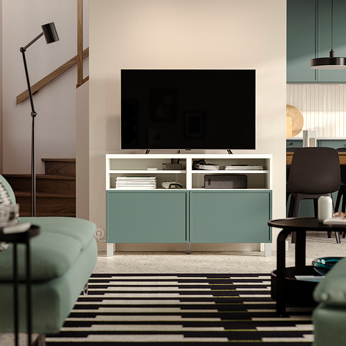 BESTÅ, TV bench with doors. 2 of 7 open dialog