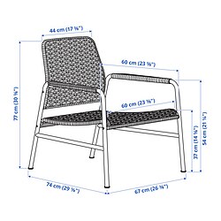 Measurement Illustration - ULRIKSBERG armchair