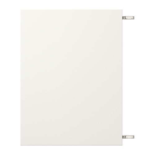 Mueble blanco con diseño VEDDINGE. Bisagras niqueladas, puerta de fibra óptica, forma rectangular.