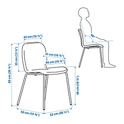 Measurement Illustration - SKÅLSTA chair
