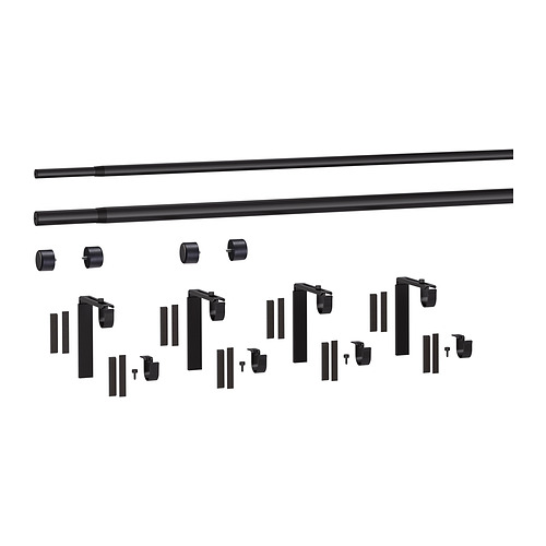 HUGAD / RÄCKA, combinación barra cortina doble. 2 de 2 open dialog