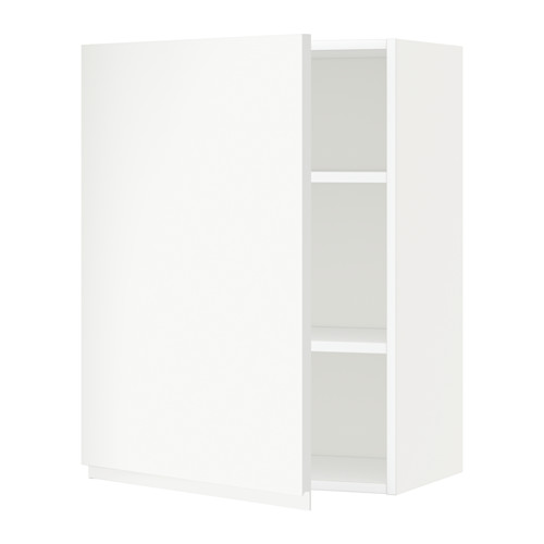 Mueble de cocina METOD blanco con estantes, diseño moderno y minimalista.