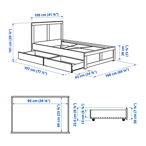 FÅGELFJÄLLET, base de cama+2 cajas almacenamiento. 8 de 8 abrir diálogo