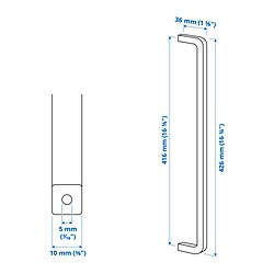 Ilustración de medidas - BORGHAMN tirador