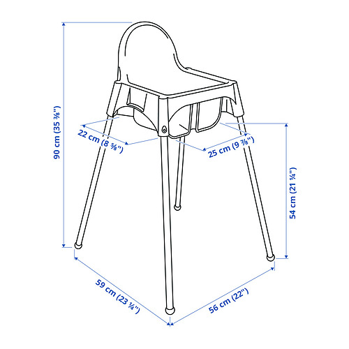 ANTILOP, high chair with safety belt 4 of 6 open dialog