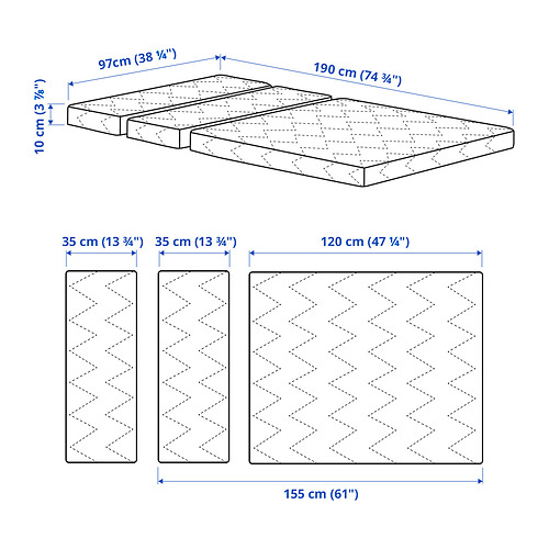 VIMSIG, foam mattress for extendable bed 6 of 6 open dialog
