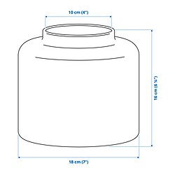 Measurement Illustration - KONSTFULL vase