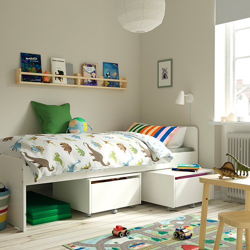 SLÄKT, bed frame with slatted bed base 2 of 3 open dialog