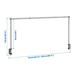 Ilustración de medidas - HELGEÖ barra decorativa para mesa