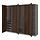Selecciona una variación de color: gris oscuro/marrón oscuro efecto roble teñido, 98 3/8x23 5/8x79 1/4 "