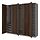 Selecciona una variación de color: gris oscuro/marrón oscuro efecto roble teñido, 98 3/8x23 5/8x93 1/8 "