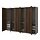 Current variation: dark gray/dark brown stained oak effect, 118 1/8x23 5/8x79 1/4 "