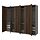 Current variation: dark gray/dark brown stained oak effect,  118 1/8x23 5/8x93 1/8 "