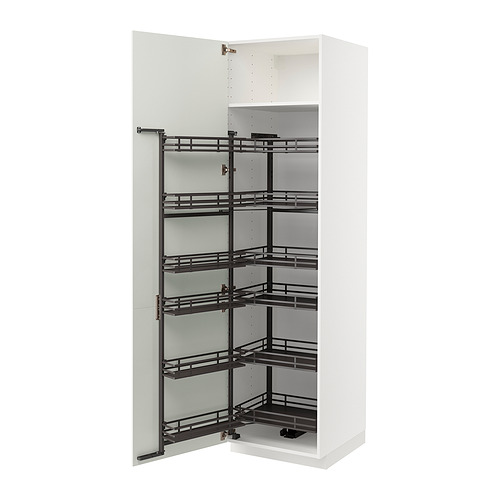 Mueble de cocina METOD blanco con estantes extraíbles, diseño moderno.