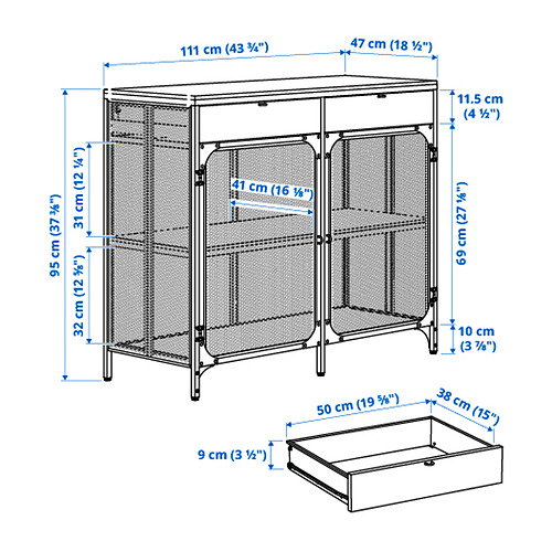 FJÄLLBO, sideboard 4 of 4 open dialog