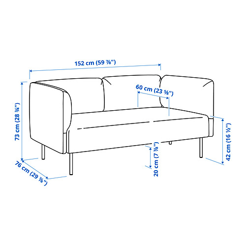 LILLEHEM, 2 seat modular sofa. 4 of 4 open dialog