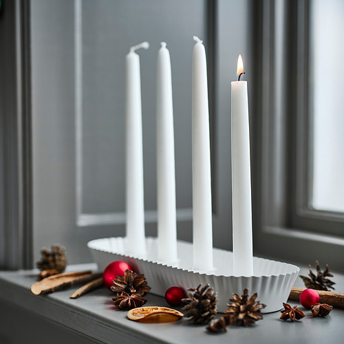VINTERFINT, unscented taper candle. 2 of 2 open dialog