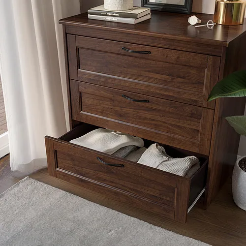 IKEA Puerto Rico - SONGESAND chest, vertical, 3-drawer, brown, 32