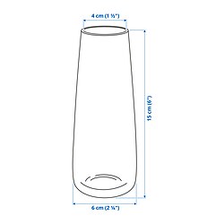 Ilustración de medidas - BERÄKNA florero