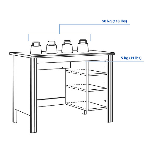 Ilustración con medidas del producto: BRUSALI.
