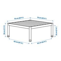 Measurement Illustration - SEGERÖN coffee table, outdoor